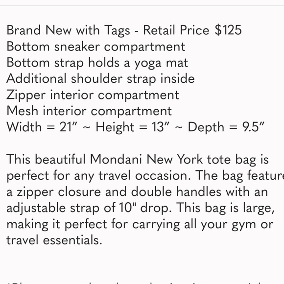 Mondani Weekend Tote - Picture 7 of 7